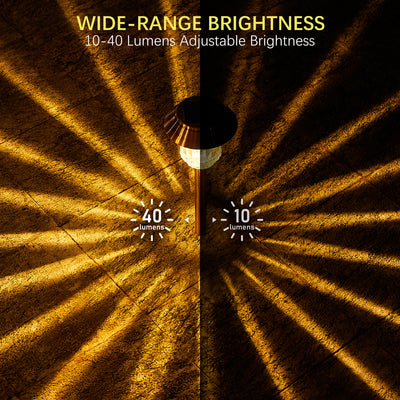 Bronze-Finished Solar Path Lights