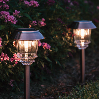 Bronze-Finished Solar Path Lights