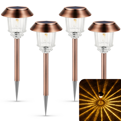 Bronze-Finished Solar Path Lights